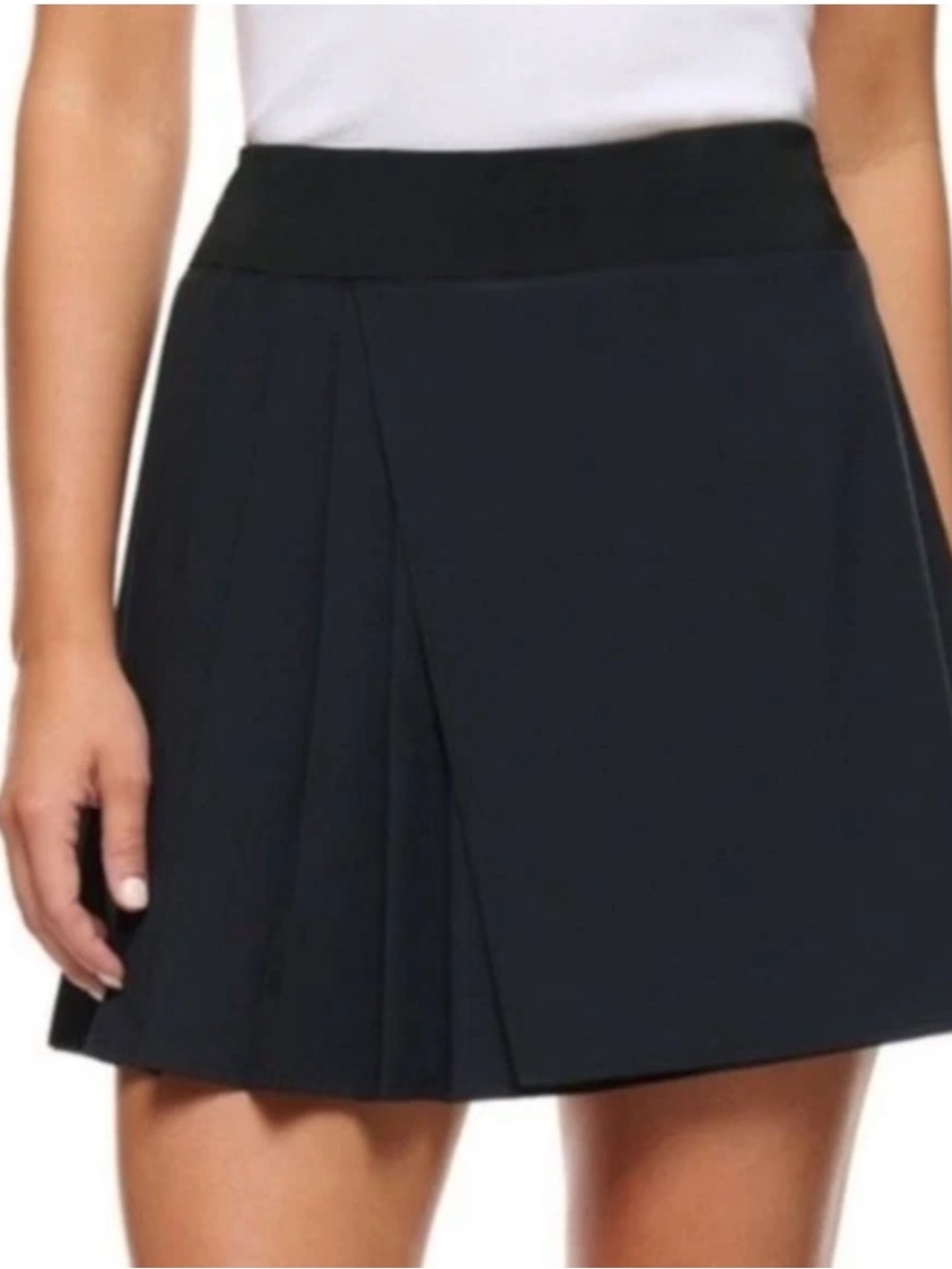 Lole Black Pleated A-Line Athletic Skater Skirt